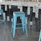 Flash Furniture 30" Teal Metal Bar Stool-Teal Poly Seat, 4PK 4-ET-31320-30-TL-R-PL2C-GG - alternate 7